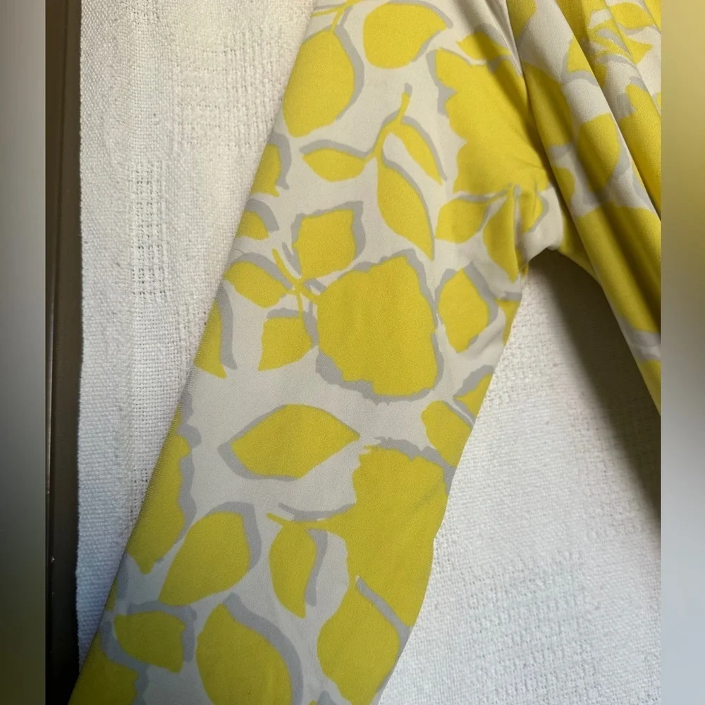 A Pea in the Pod Bright Yellow Wrap Maternity Wrap Dress